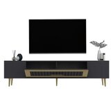Hanah home TV komoda Dekolp3, 150x48,2x29,6 cm, antracit-zlatna | Eponuda.ba