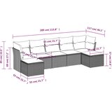  7-dijelni set vrtnih sofa svjetlosivi od poliratana | shoptok.hr