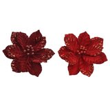 DEKOR DOM dekoracija - poinsettia on clip 35cm 701539 - red - kmg ( 045703 ) | Eponuda.com