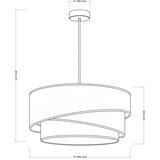 Brilagi Luster na sajli ARROW 1xE27/60W/230V, prečnik 45 cm, bež/braon/bela | Eponuda.com