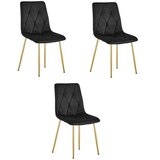 Libra stolica - crni baršun / zlatne noge x 3 | shoptok.hr