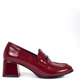 GOODIN Burgundy women's loafers with heels | Shoptok.si