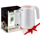 Berdsen BD-705 električno kuhalo za vodu 1,7 L 2200 W – metalno, 360° baza, bijelo-bakreno | shoptok.hr