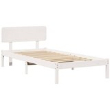 vidaXL Konstrukcija postelje z vzglavjem Bela 75 x 190 cm, (5000063997) Cene