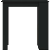 vidaXL Barska miza s policami črna 102x50x103,5 cm iverna plošča | Shoptok.si