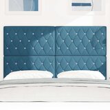 vidaXL naslon za glavu s kristalnim gumbima tufted tamno plavi 160 cm baršun | shoptok.hr