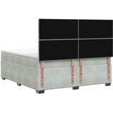  Boxspring krevet s madracem Svjetlosiva 180 x 200 cm Baršun | shoptok.hr