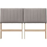 vidaXL Tapecirani uzglavlje Sivo-smeđa 135 cm Čvrsto borovo drvo | shoptok.hr