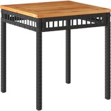  3-dijelni bistro set od poliratana i bagremovog drva crni | shoptok.hr