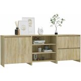  3-dijelna komoda boja hrasta sonome od konstruiranog drva Bež | shoptok.hr