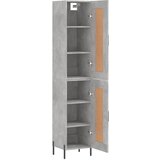  Visoka komoda siva betona 34,5x34x180 cm od konstruiranog drva Slike