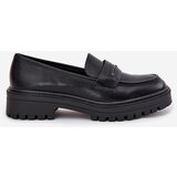 EVENTO Classic Women's Moccasins Made Of Eco Leather Black Enticca | Shoptok.si