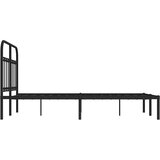  Metalni okvir za krevet s uzglavljem crni 120x190 cm | shoptok.hr