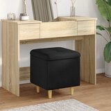  Otoman za pohranu s jastukom Crna 40 x 40 x 45 cm tkanina | shoptok.hr