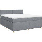  Krevet s oprugama i madracem svjetlosivi 180x200 cm od tkanine | shoptok.hr