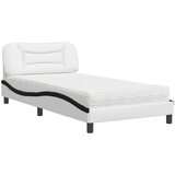 Krevet s madracem Hvar bijelo-crni 100 x 200 cm od umjetne kože | Eponuda.ba