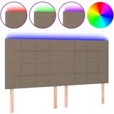  Uzglavlje smeđesivo 160x5x118/128 cm od tkanine | shoptok.hr
