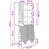  Set ormara 2 pcs Dimljeni hrast 66 x 34,5 x 87 cm | shoptok.hr