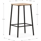 Marckeric Crne barske stolice u setu 2 kom (visine sjedala 65 cm) Abba – | shoptok.hr