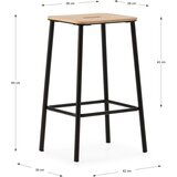 Marckeric Črni barski stoli v kompletu 2 ks (višina sedeža 65 cm) Abba – | Shoptok.si