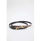 TRENDYOLMILLA Trendyol ženski set sa pojasom Twoaw26Ke00032, Crna-Mink Cene