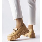 Gemre Beige platform loafers Frisco | Shoptok.si