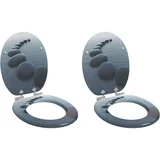 WC daska 2 pcs Siva 44 x 38 cm MDF ploča