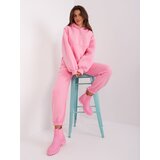 Fashion Hunters Pink women's tracksuit with inscription | shoptok.hr