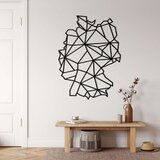 Wallxpert metalni zidni ukras 5293, geometrijska mapa Nemačke, 44 x 60 cm, crni | Eponuda.com