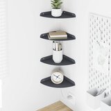  Lebdeća polica s policom 4 pcs Antracit 18 x 18 x 2 cm | Eponuda.ba