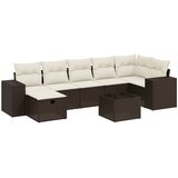 Maison Chic Seti vrtnega pohištva - Vrtna garnitura - Vrtni pohištvo set 8-delna z blazinami rjav poli ratan, (21800431) | Shoptok.si