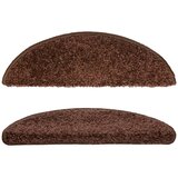  Prostirke za stepenice 10 kom 56x17x3 cm smeđe poluokrugle | shoptok.hr