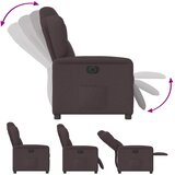  Električni naslonjač od tkanine tamnosmeđi | shoptok.hr