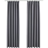Furnova Zatemnitvene zavese z obešali 2 kosa sive 140x175 cm, (21917913) | Shoptok.si