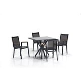 Floriane Garden Tamno sivi aluminijski vrtni blagovaonski set za 4 osobe Samara - Cijene
