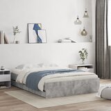 vidaXL Okvir kreveta s ladicama siva boja betona 120x200 cm drveni Cijene