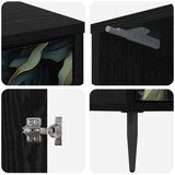  Noćni ormar LOCHEM Crni hrast 36 x 33 x 51 cm Konstruirano drvo - Narančasti uzorak 1 | shoptok.hr