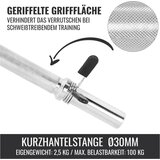  Kratka srebrna šipka za bučice 35 cm + 2 sigurnosne opruge | Eponuda.com