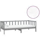 vidaXL Dnevna postelja z vzmetnico 90x200 cm siva trdna borovina, (20647231) Cene
