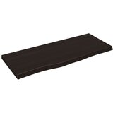 Maison Chic Stenska polica - Viseča Polica temno rjava 100x40x(2-4) cm trdna hrastovina, (21784736) Cene