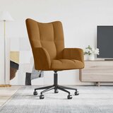  Stolica za opuštanje smeđa baršunasta | shoptok.hr