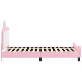 Krevet za djecu s uzglavljem Ružičasta 80 x 200 cm PU | shoptok.hr