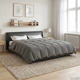 Puni Polna celoletna prevleka Svetlo siva 200 x 200 cm Mikrovlakna, (5000284610) | Shoptok.si