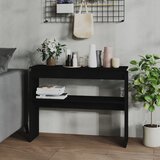 The Living Store Konzolna mizica črna 102x30x80 cm iverna plošča - Konzolna Mizica, (21836694) Cene