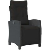  3-dijelni bistro set s jastucima crni od poliratana - Crna 1 | shoptok.hr