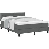 vidaXL Box Spring Krevet s Madracem Tamno Siva 140x190 cm Tkanina Cijene