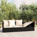 The Living Store Zunanji počivalnik z blazinami črn poli ratan - Zunanji Počivalnik, (21494338) | Shoptok.si