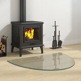 vidaXL Steklena plošča za kamin polkrožna 800x600 mm Cene