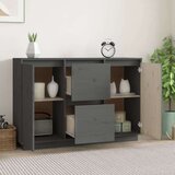  Komoda siva 111 x 34 x 75 cm od masivne borovine | shoptok.hr