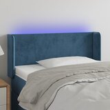 vidaXL LED posteljno vzglavje temno modro 93x16x78/88 cm žamet Cene